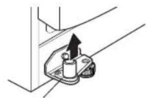 LG GRD-254PL - How to Remove the Freezer Door (TURN OFF THE MAIN POWER. Same procedure for left and right doors) - 3