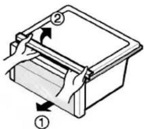 LG GR-P217BBB - Vegetable compartment cover - 1