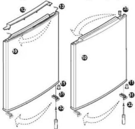 LG GA-B359PLQ - How to Reverse the Door - 3