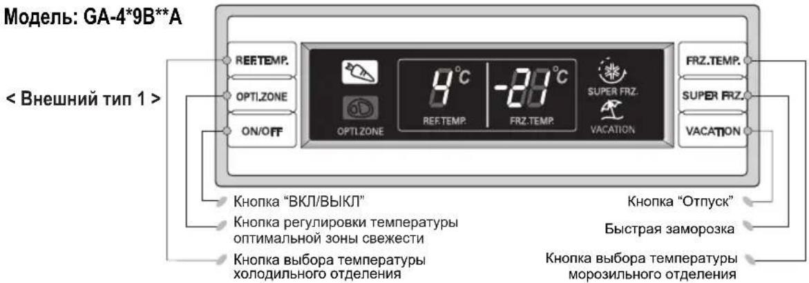 LG GA-479HVCA - Выбор температуры и режимов работы - 1
