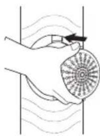 LG T1488NEHT0 - Close the lid and then insert the lower part of the filter into the wash drum. Press the top of the filter until you hear a click sound. - 1