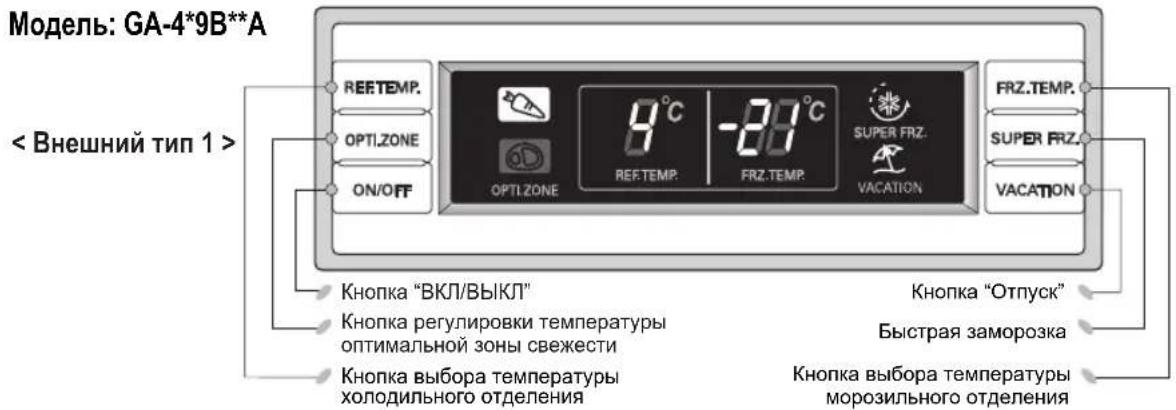 LG GA-479HLQA - Выбор температуры и режимов работы - 1
