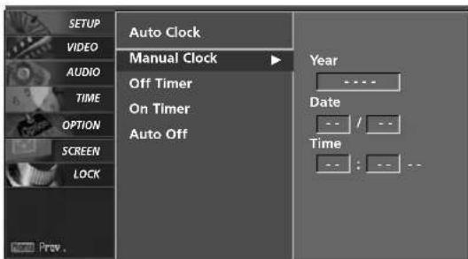 LG 37LG515H - Manual Clock Setup - 2