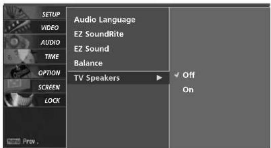LG 37LG515H - TV SPEAKERS ON/OFF SETUP - 2