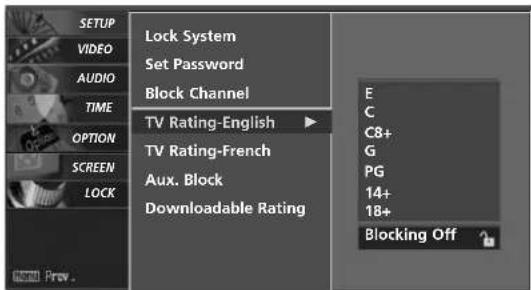 LG 37LG515H - TV Rating French - for CANADA only - 2