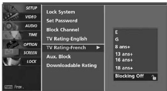 LG 37LG515H - TV Rating French - for CANADA only - 4