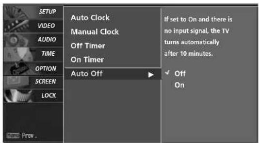 LG 37LG515H - AUTO SHUT-OFF SETTING - 2