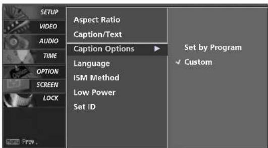 LG 37LG515H - CAPTION OPTIONS - 2