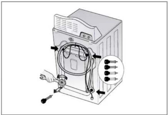 LG WD-10215BD - ■ Removing shipping bolts - 4