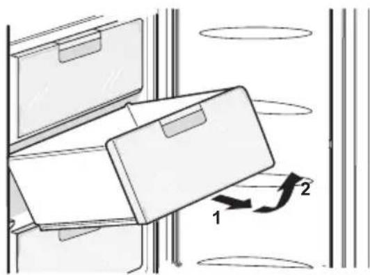 LG GC-B419PVCK - REMOVAL AND INSTALLATION OF DRAWERS IN FREEZING COMPARTMENT - 1