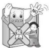 LG GW-B439YBQW - Do not put any living animal in the fridge-freezer. - 1