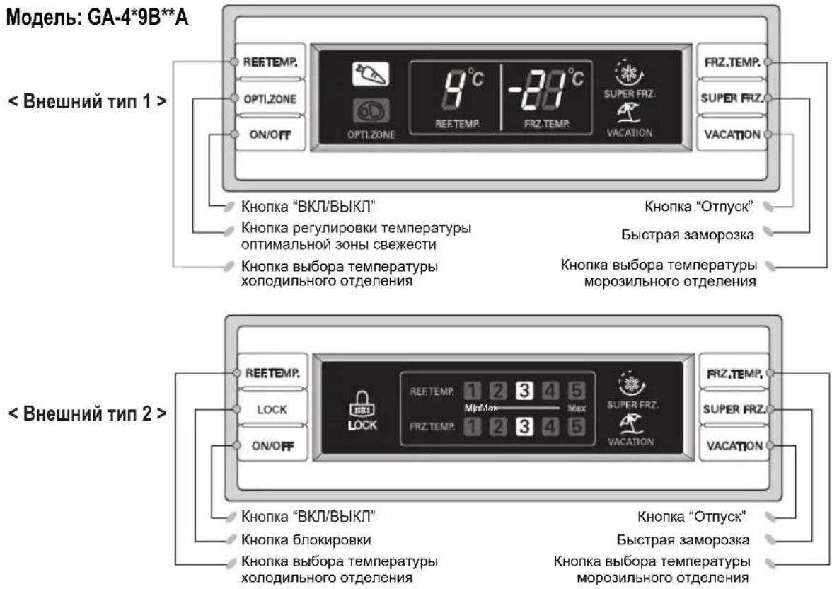 LG GA-449HLCA - Выбор температуры и режимов работы - 1