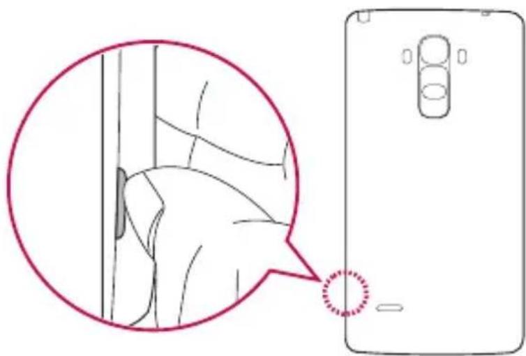 LG H540F - SIM немесе USIM картасын және батареяны салу - 1
