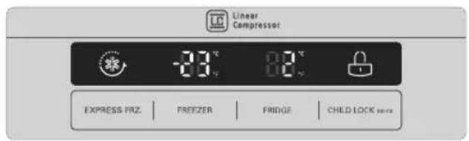 Linear Compressor -83° 88° EXPRESS PRZ. FREEZEER FRIDGE CHILD LOCK since