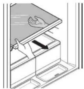 LG GR-X24FTKSB - Cleaning the Vegetable Box Removing the Vegetable Box (Type1) - 1