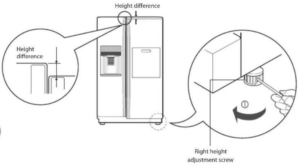 LG GW-C207QEQA - Door height adjustment - 2