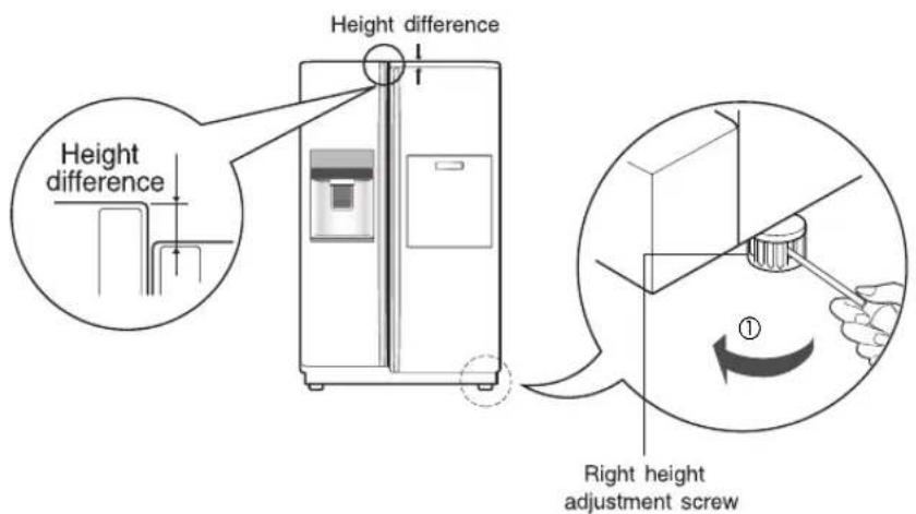 LG GW-P227HLQA - Height adjustment - 2