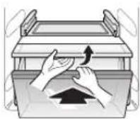LG GR-M317SGKR - ▶When inserting the lower fresh compartment - 1