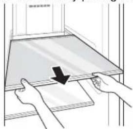 LG GR-N266LLS - Cleaning the Shelf Removing the Fridge/Freezer Shelf - 1