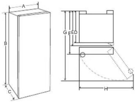 LG GC-F501ELDZ - Dimensions and Clearances - 1