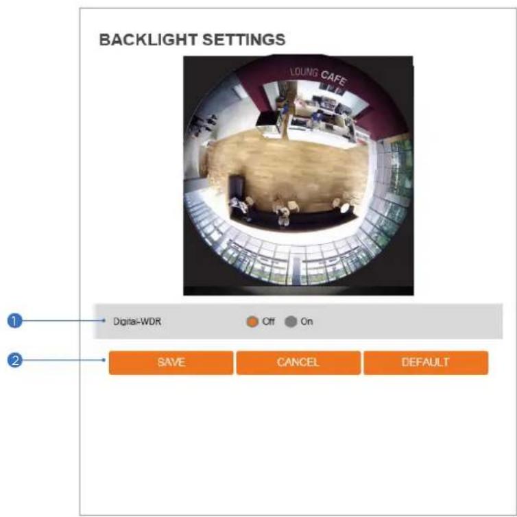 Digital Watchdog MegaPix Pano DWC-PVF9DI2TW - Camera Backlight Settings - 1