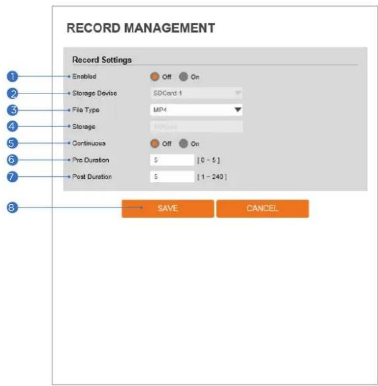Digital Watchdog MegaPix Pano DWC-PVF9DI2TW - Record Configuration - 1