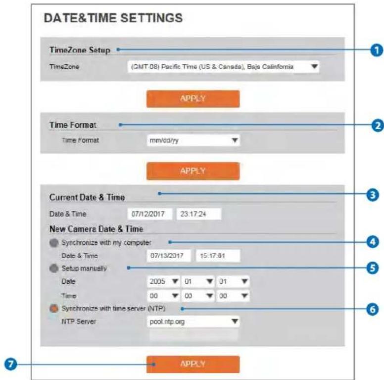 Digital Watchdog MegaPix CaaS DWC-MF4WI6C1 - Setup - System Setup Date & Time Settings - 1