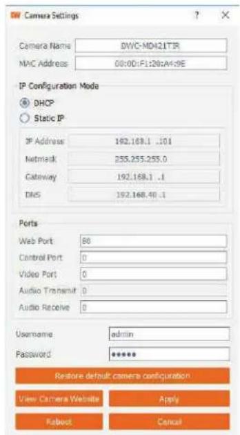 Digital Watchdog MegaPix DWC-MVA5WI28T - Network setup - DW IP Finder™ - 2