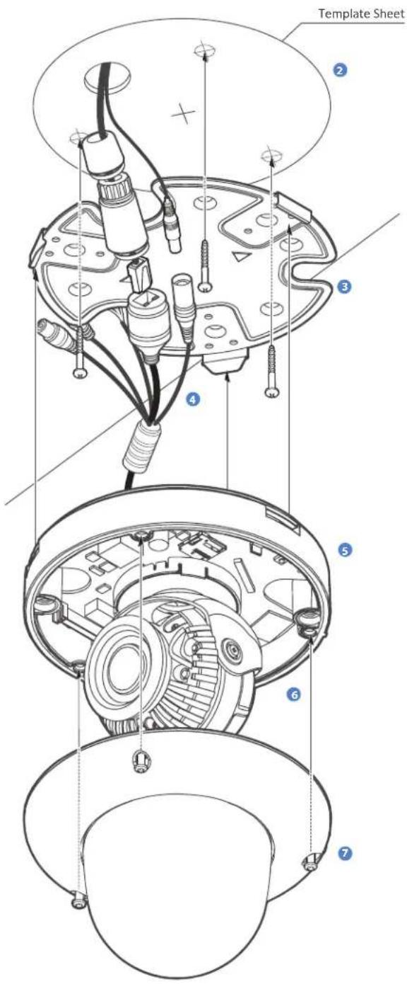Digital Watchdog MegaPix DWC-MV85WIATW - Installation using metal mounting plate - 1
