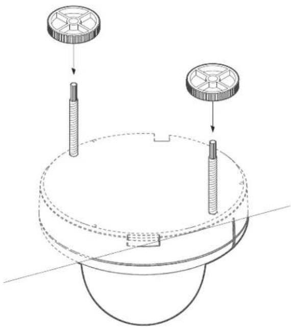 Digital Watchdog MegaPix DWC-MV85WIATW - Installation - Installation using mount bolt and nuts - 1