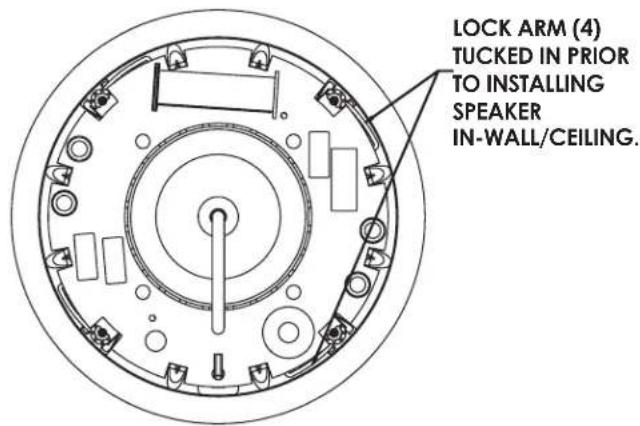 GoldenEar Invisa SP 652 - Pull the speaker wire out of the hole and connect the speaker as follows: - 3