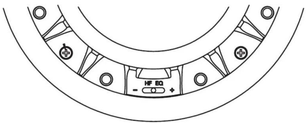 GoldenEar Invisa SP 652 - Setting the Invisa Speaker's High Frequency EQ Control (HF EQ Switch) - 1