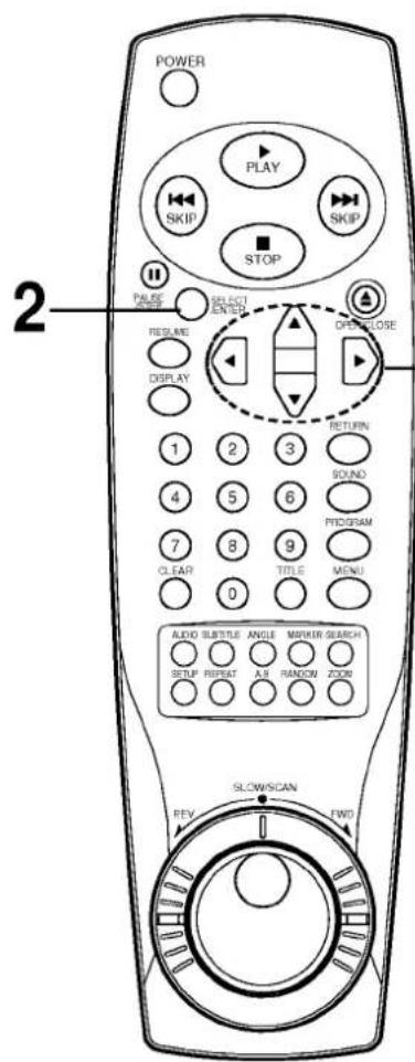 LG ADVD-2350P - press ▲/▼ to select the desired Aspect and press SELECT/ENTER. - 2