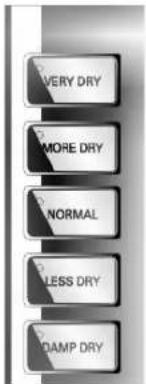 VERY DRY MORE DRY NORMAL LESS DRY DAMP DRY