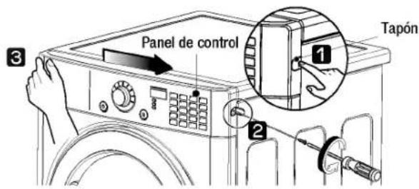 3 Panel de control Tapón 1 2