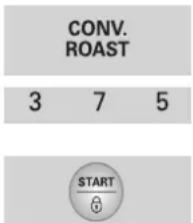 LG LRE30453SB - To set the Convection Roast feature (example for Meats to cook at 375°F): - 1