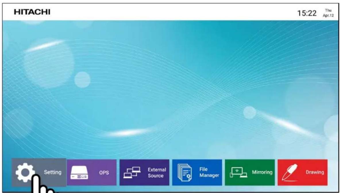 HITACHI 15:22 Thu Apr.12 Setting OPS External Source File Manager Mirroring Drawing