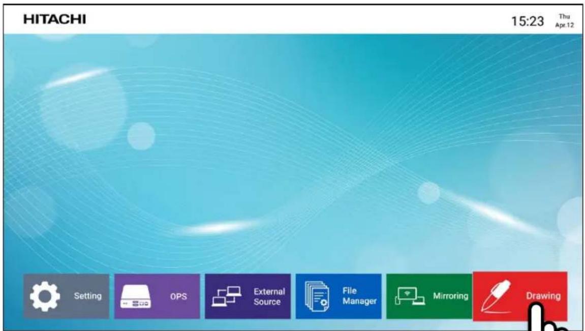 HITACHI 15:23 Thu Apr.12 Setting 0PS External Source File Manager Mirroring Drawing