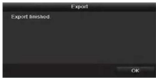Export Export finished OK