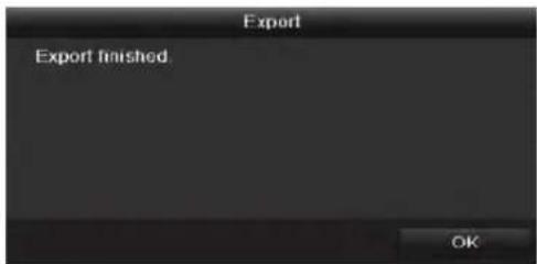 Export Export finished OK