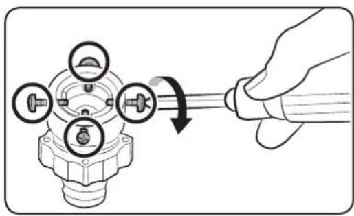 SAMSUNG WA80J5730SS1 - Connect the water hose to the water tap. - 1