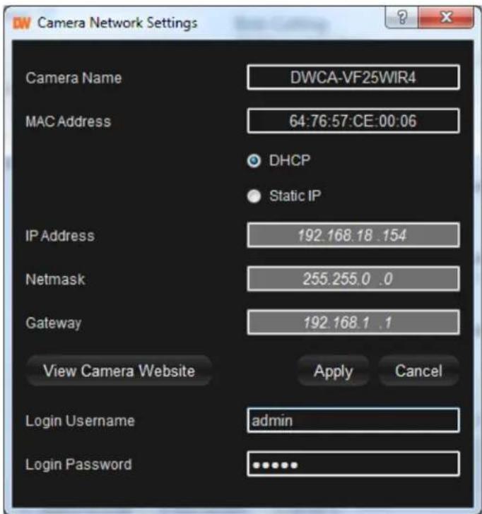 Digital Watchdog MegaPix CaaS DWCA-VF25WIR4-64 - Using DW IP Finder™ Software - 1