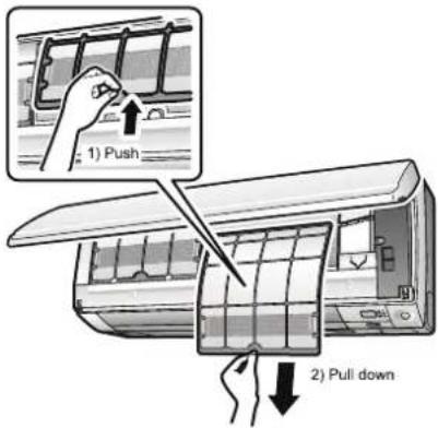 Godrej GIC 15STC3- WTA - Pull out the air filters. - 1