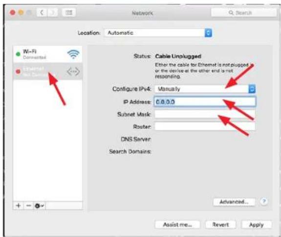 TC ELECTRONIC Reverb Twentyfour - To find and change the TCP/IP address and the subnet mask on a computer running OS X: - 2