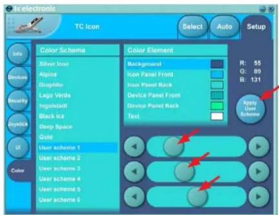 TC ELECTRONIC Reverb Twentyfour - Changing User scheme colors - 1