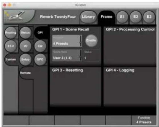TC ELECTRONIC Reverb Twentyfour - Remote - GPI 1 - Scene Recall section - 1