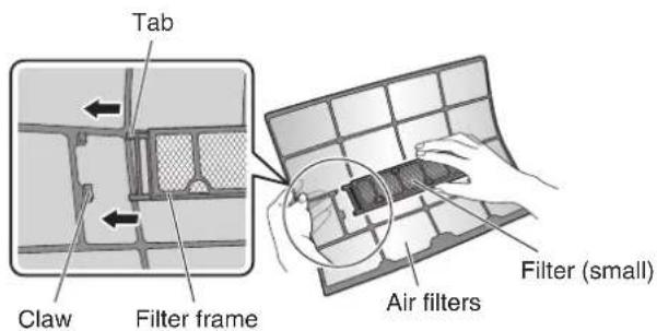 DAIKIN Alira X FTKM25WVMA - Insert the filter. - 1