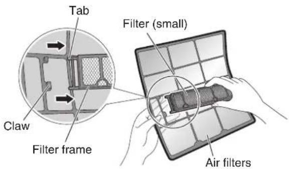DAIKIN Alira X FTKM25WVMA - Take off the filter. - 1