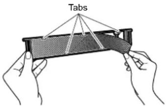 DAIKIN Zena FTXJ35PVMAS - Remove the filter from the filter frame and attach a new one. - 1