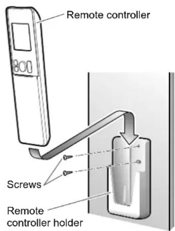 DAIKIN Zena FTXJ35PVMAS - ■ To fix the remote controller holder to a wall - 1